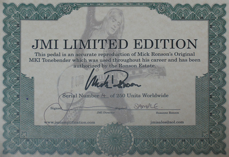 Buzz the Fuzz - all about Tone Bender: JMI Tone Bender MK1 - Mick