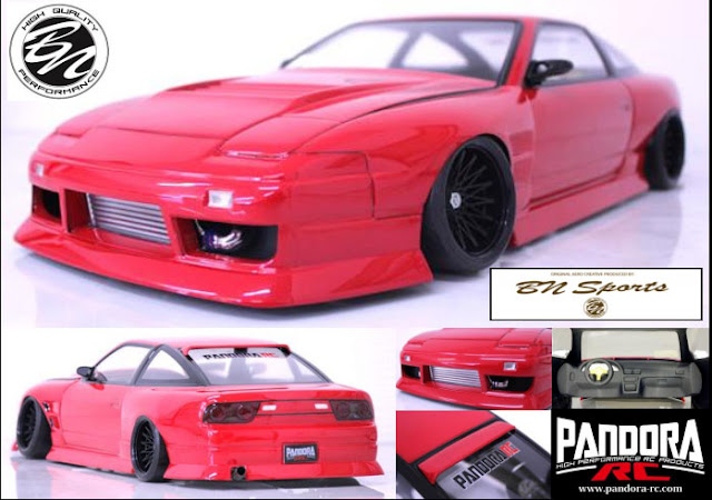 パンドラRC 10/1 180SXボディー パンドラRC(Pandora RC)/PAB-3147/NISSAN 180SX クリアボディセット(未