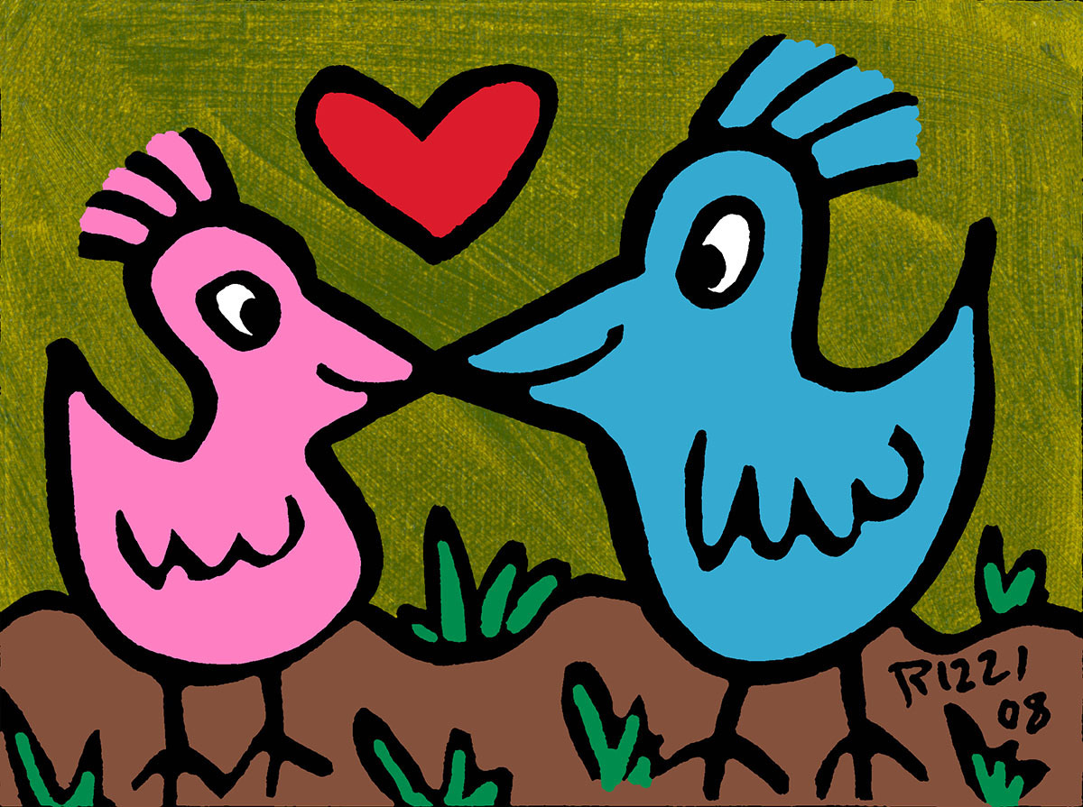 Cassie Stephens: In the Art Room: Rizzi-Inspired Love Birds