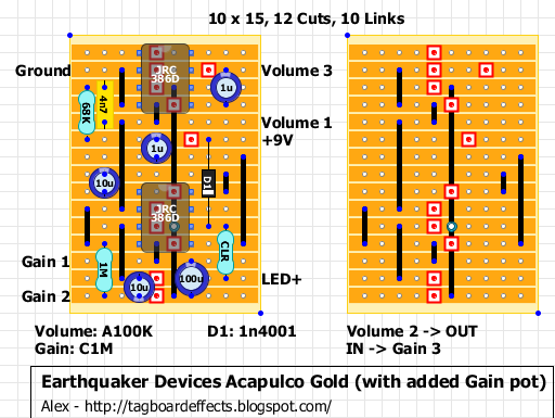 Guitar FX Layouts: Earthquaker Devices Acapulco Gold