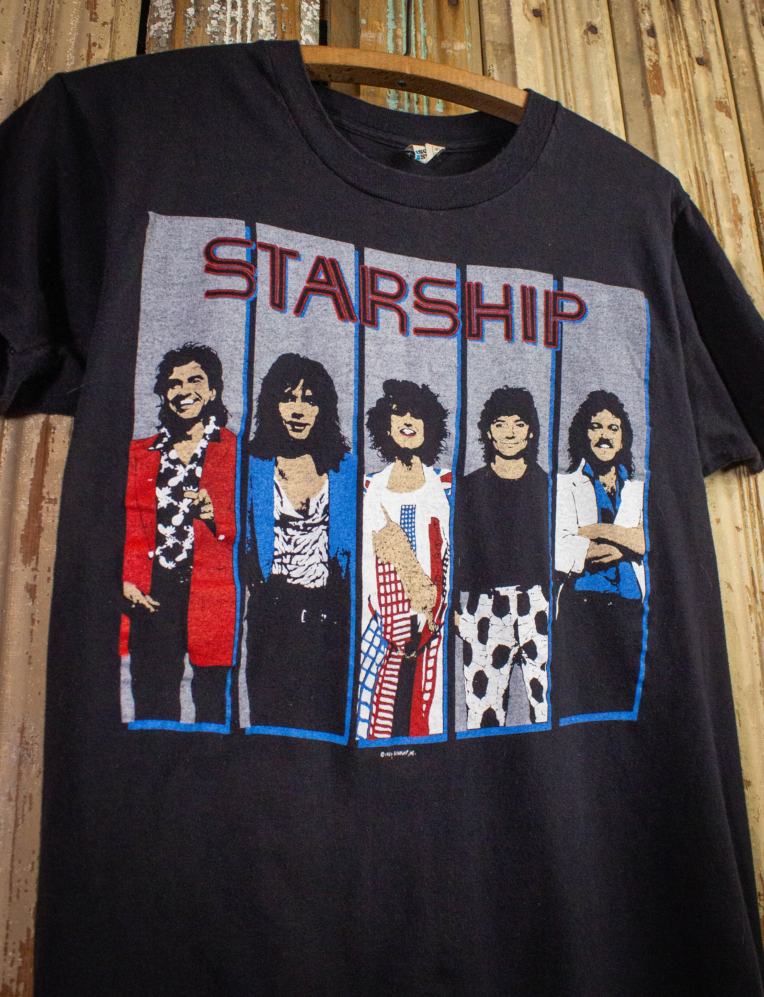 Vintage Starship We Built This City Concert T Shirt 1986 Black