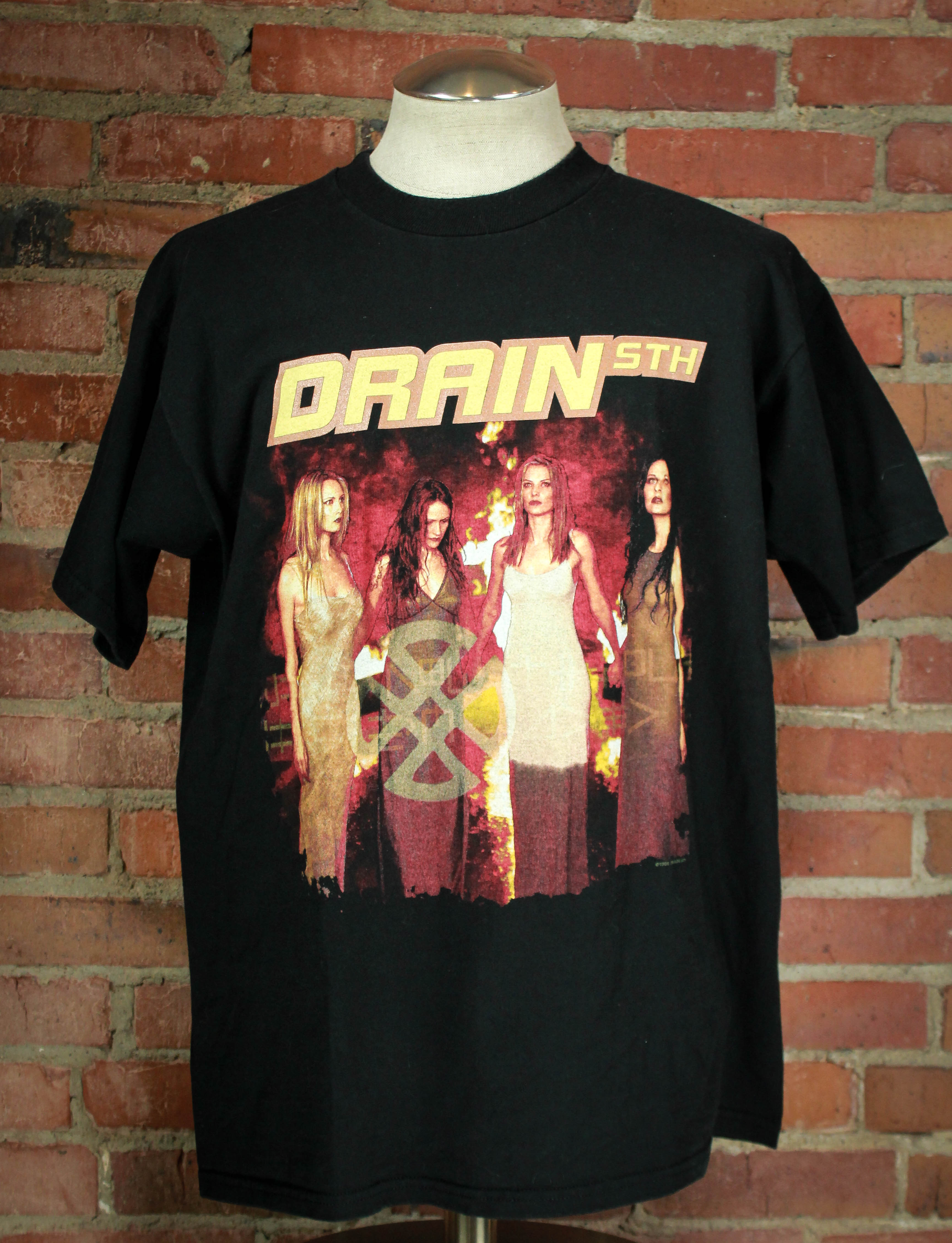 Vintage 1999 Drain STH Freaks Of Nature Black Concert T Shirt XL