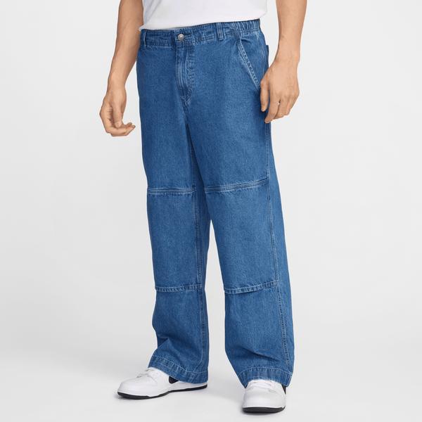 Nike SB Loose Double Knee Denim Skate Pants Diffused Blue - White