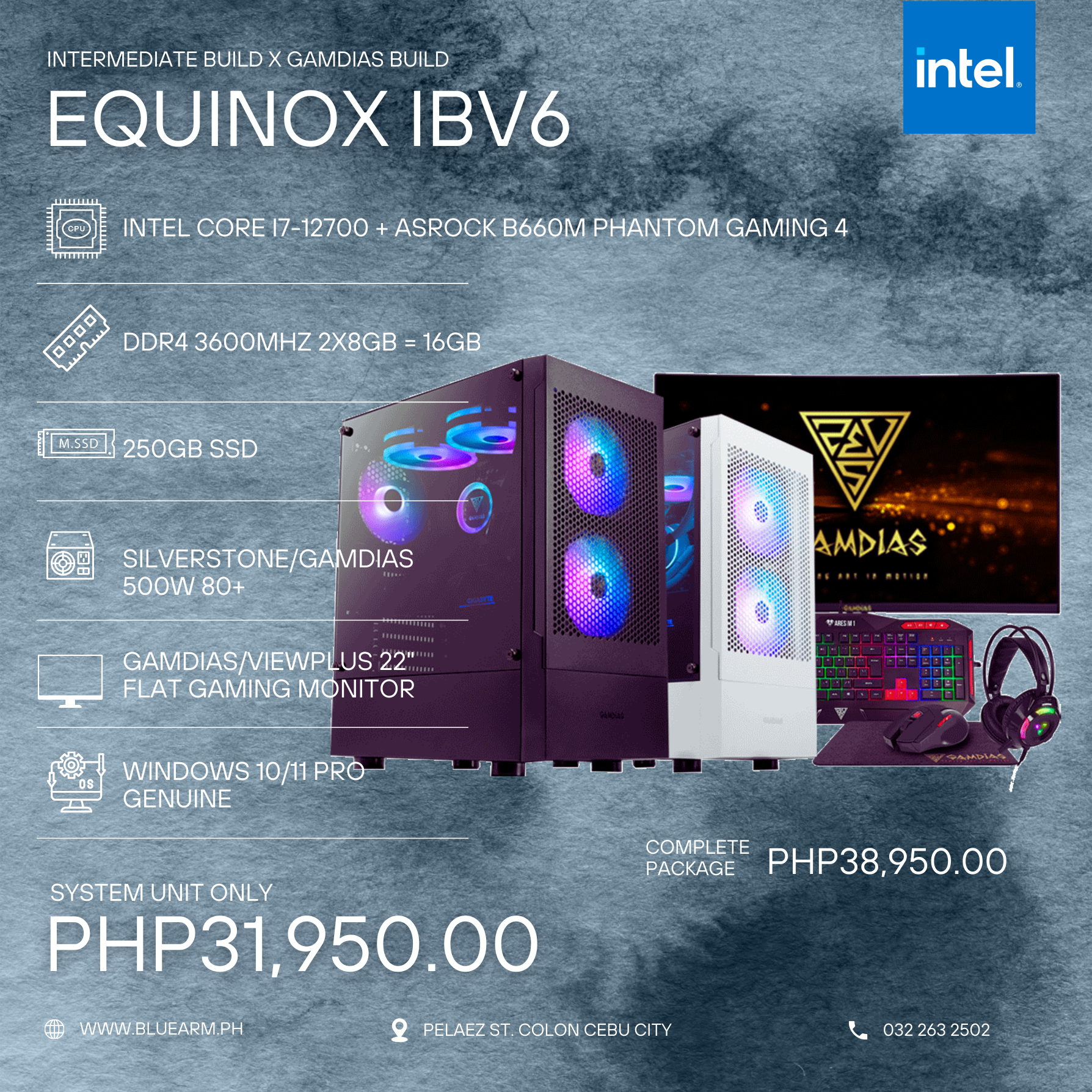 INTEL CORE I5-11400 + ASUS PRIME H570 - PLUS EQUINOX IBV6