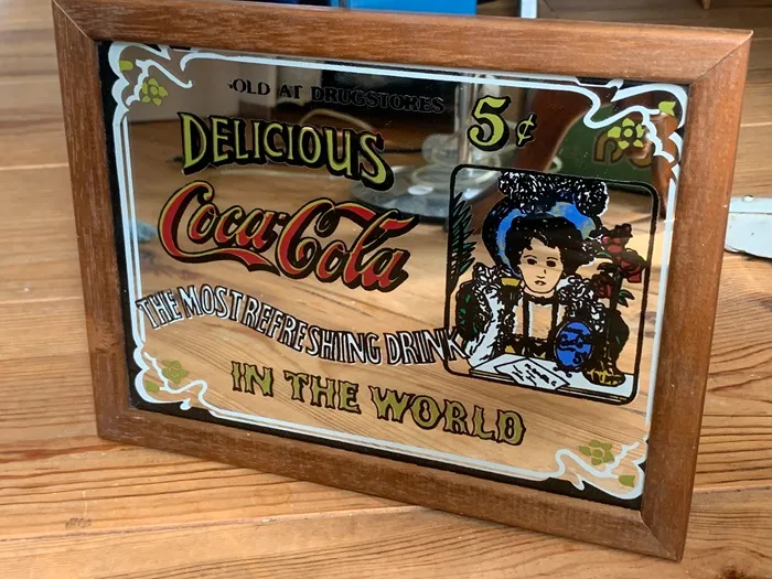 SOLDOUT-ギリス製 60s コカコーラ Coca-Cola パブミラー 鏡