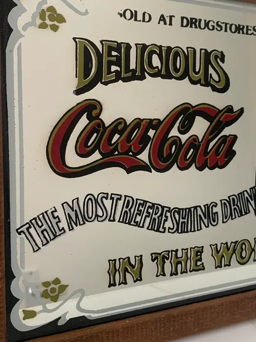 コカ•コーラ ヴィンテージ・パブミラー トレー 木製 Coca-Cola