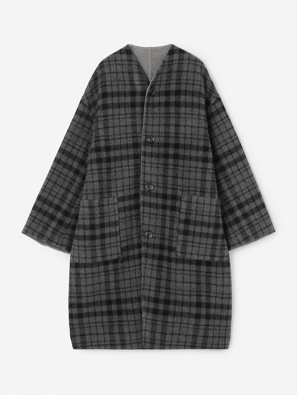 LE GLAZIK | ウールリバー リバーシブルコート WOMEN