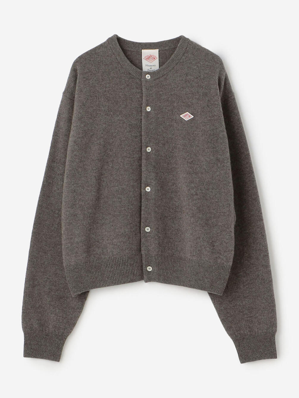 DANTON | ラムウール クルーネックニットカーディガン WOMEN