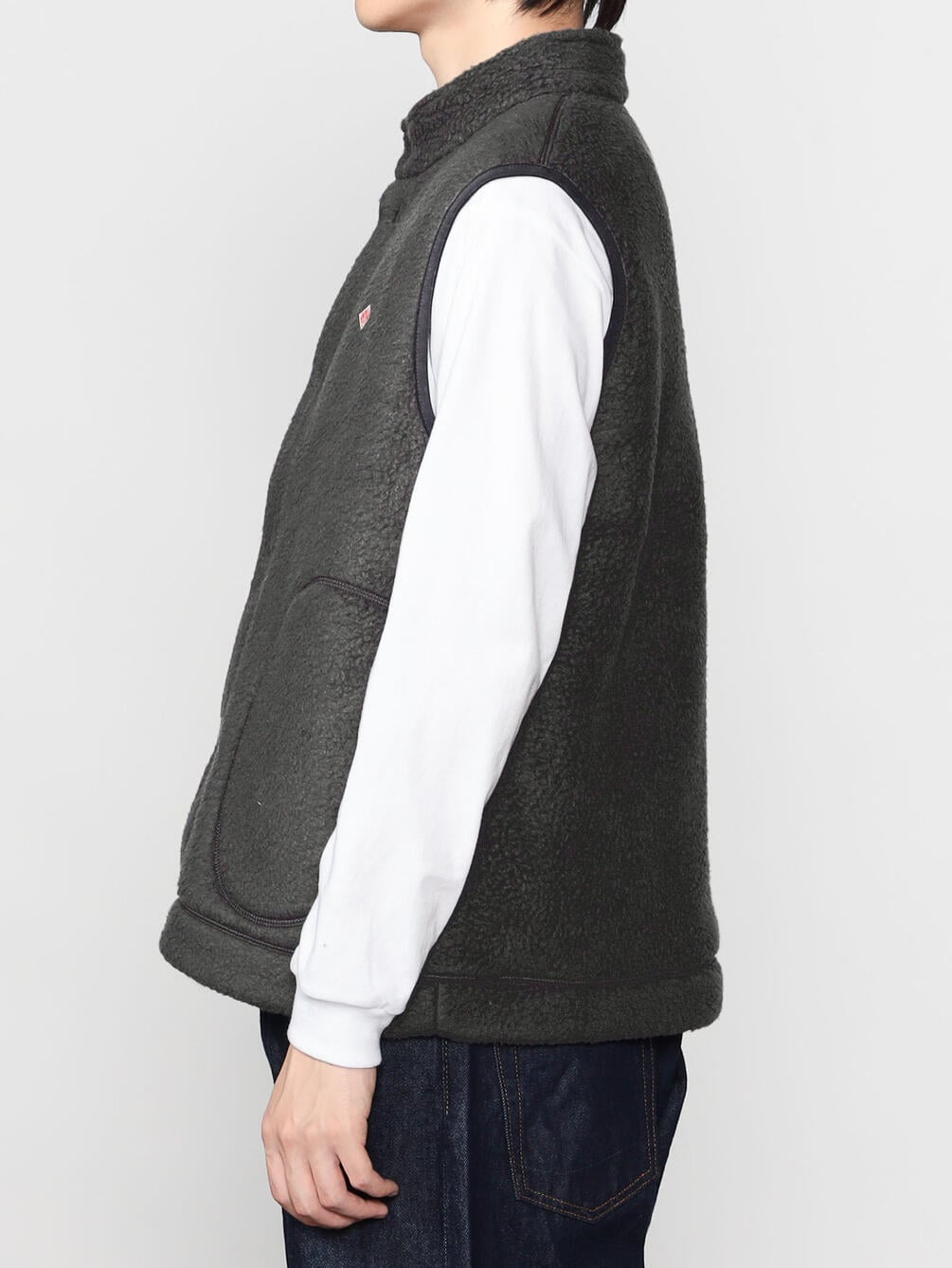 DANTON | ダブルフェイスボア スタンドカラーベスト MEN