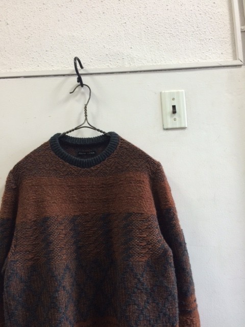 Frank Leder/Hand Knitted Wool Crew Neck(フランクリーダーの手編み