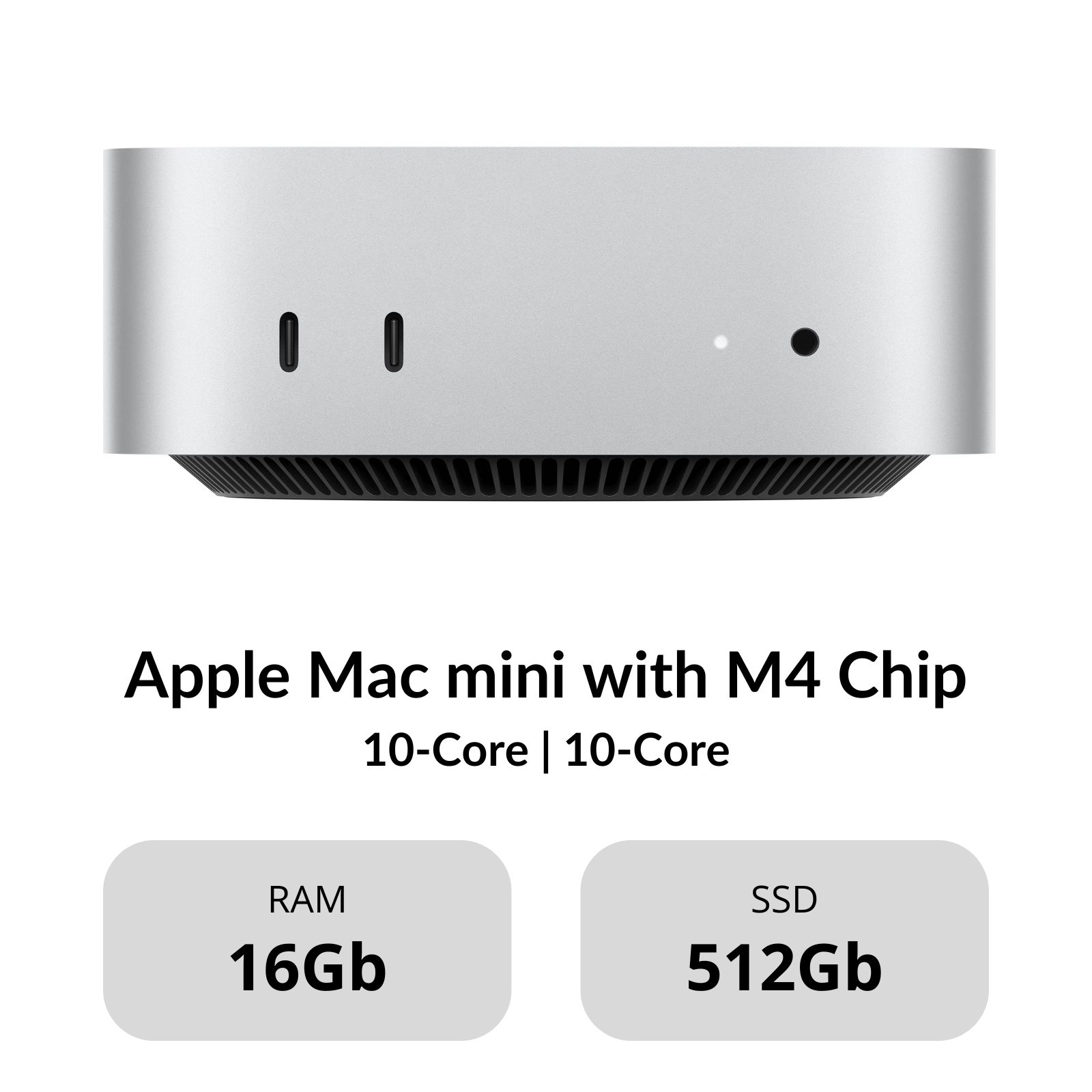 Apple Mac mini with M4 Chip (16GB RAM / 512GB SSD) – Brazilbox