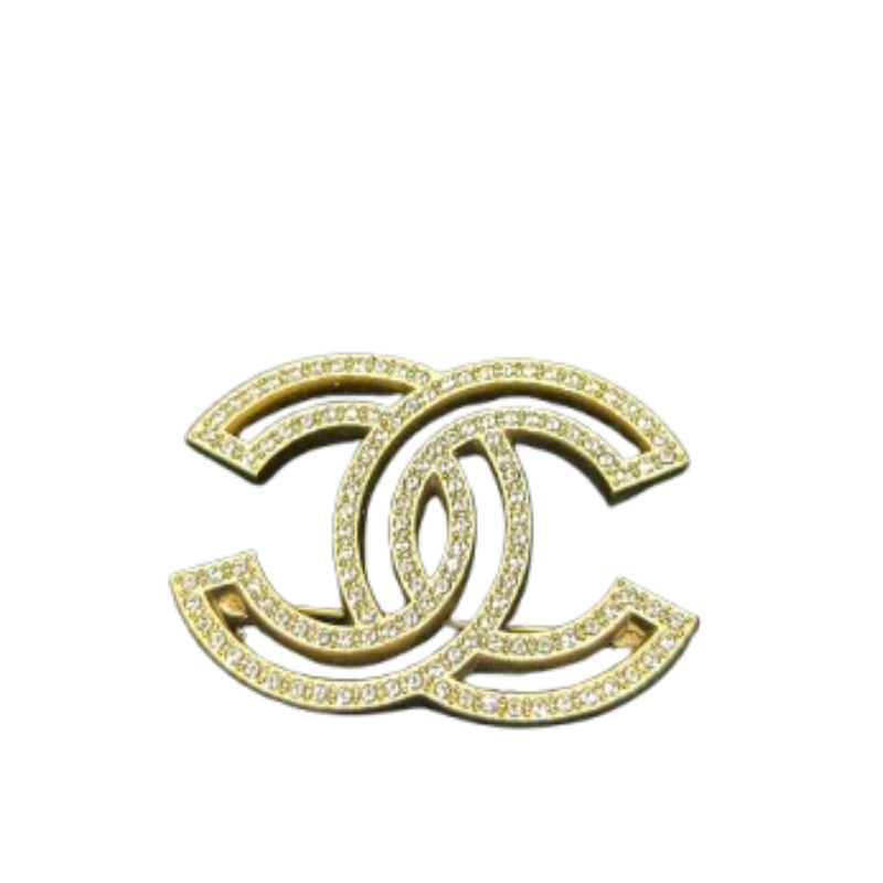 シャネル ブローチ ココマーク ラインストーン ゴールド A20V