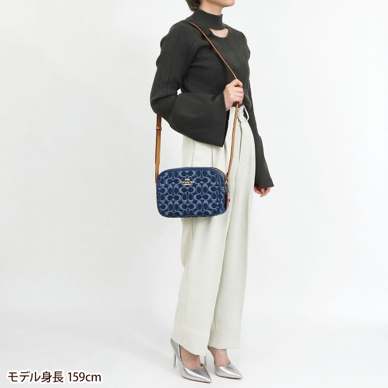 Brandol / COACH コーチ ショルダーバッグ シグネチャー デニム カメラ