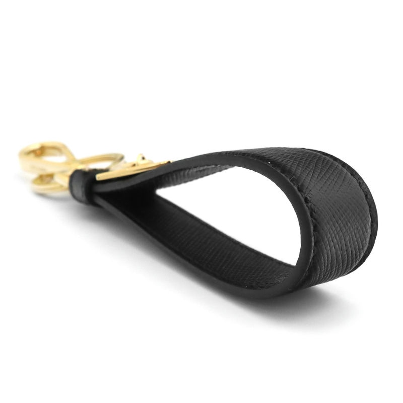 Brandol / PRADA プラダ キーリング レザーストラップ 三角ロゴ