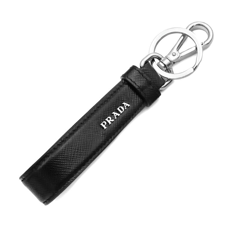 Brandol / PRADA プラダ キーリング レザー ストラップ 三角ロゴ