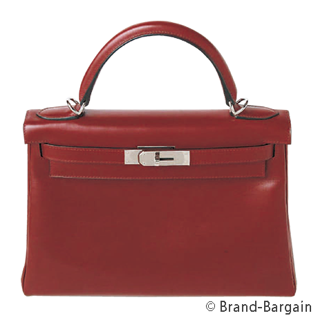 HERMES(エルメス)/ケリー28（内縫い）/ボックスカーフ×ルージュ