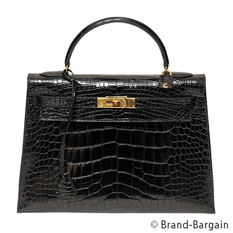 HERMES(エルメス)/ケリー・デペッシュ38/クロコ・ポロサス×ブラックの