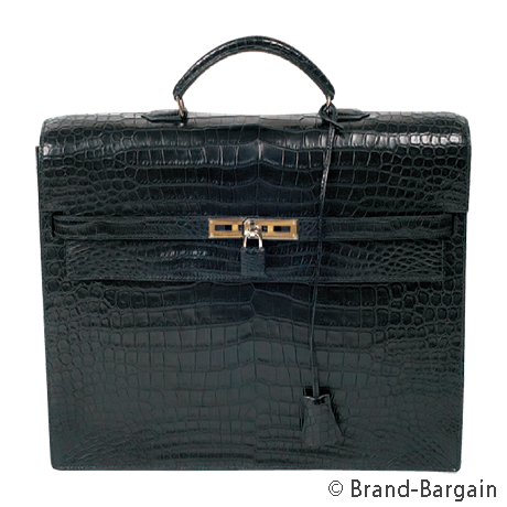 HERMES(エルメス)/ケリー・デペッシュ38/クロコ・ポロサス×ブラックの