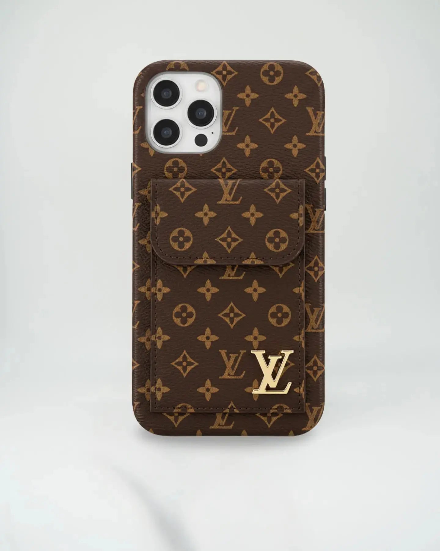 Louis Vuitton iPhone 17 Pro Max Case CardHolder- White Checkered