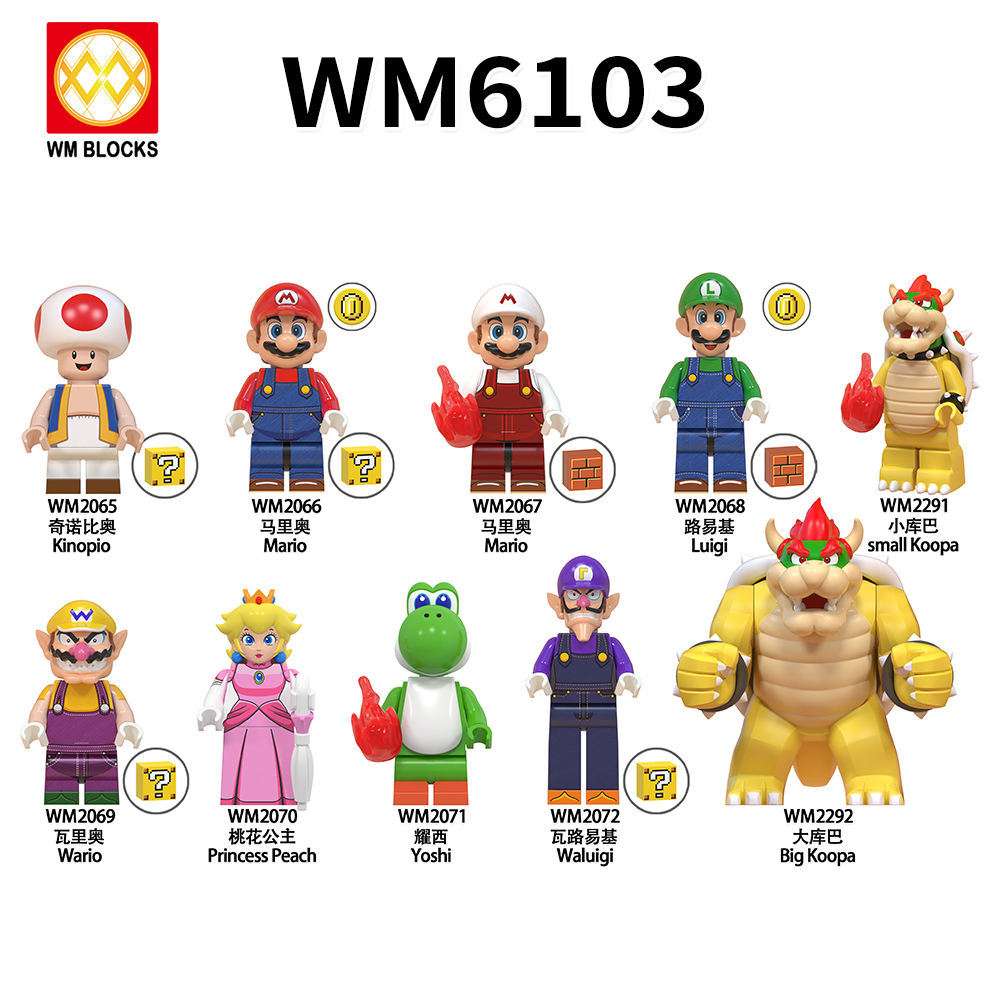 Cartoon Super Mario Wario WM2069 Minifigures - Brixtoy