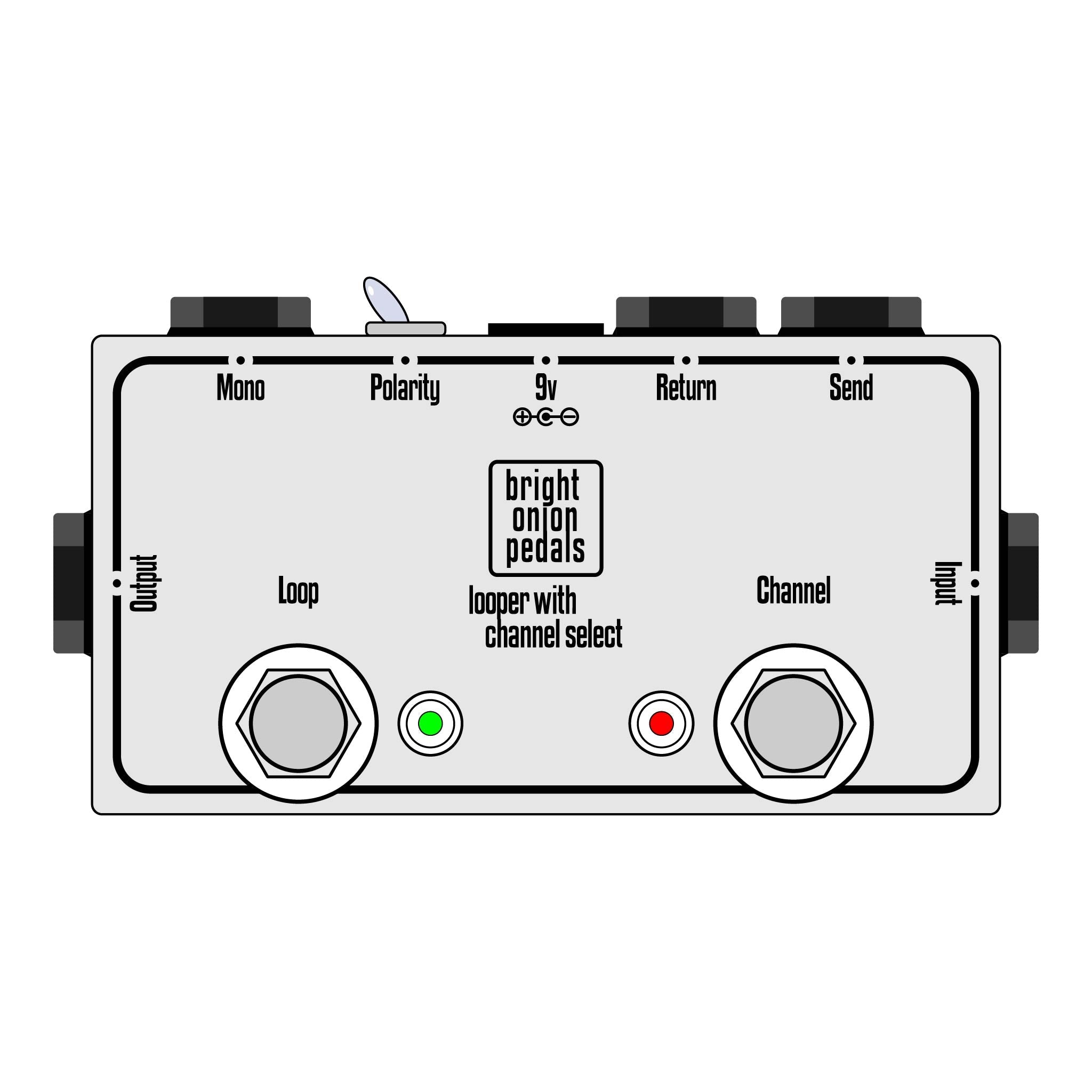 True Bypass Looper – Looper and Amp Channel Selector v2 – Bright