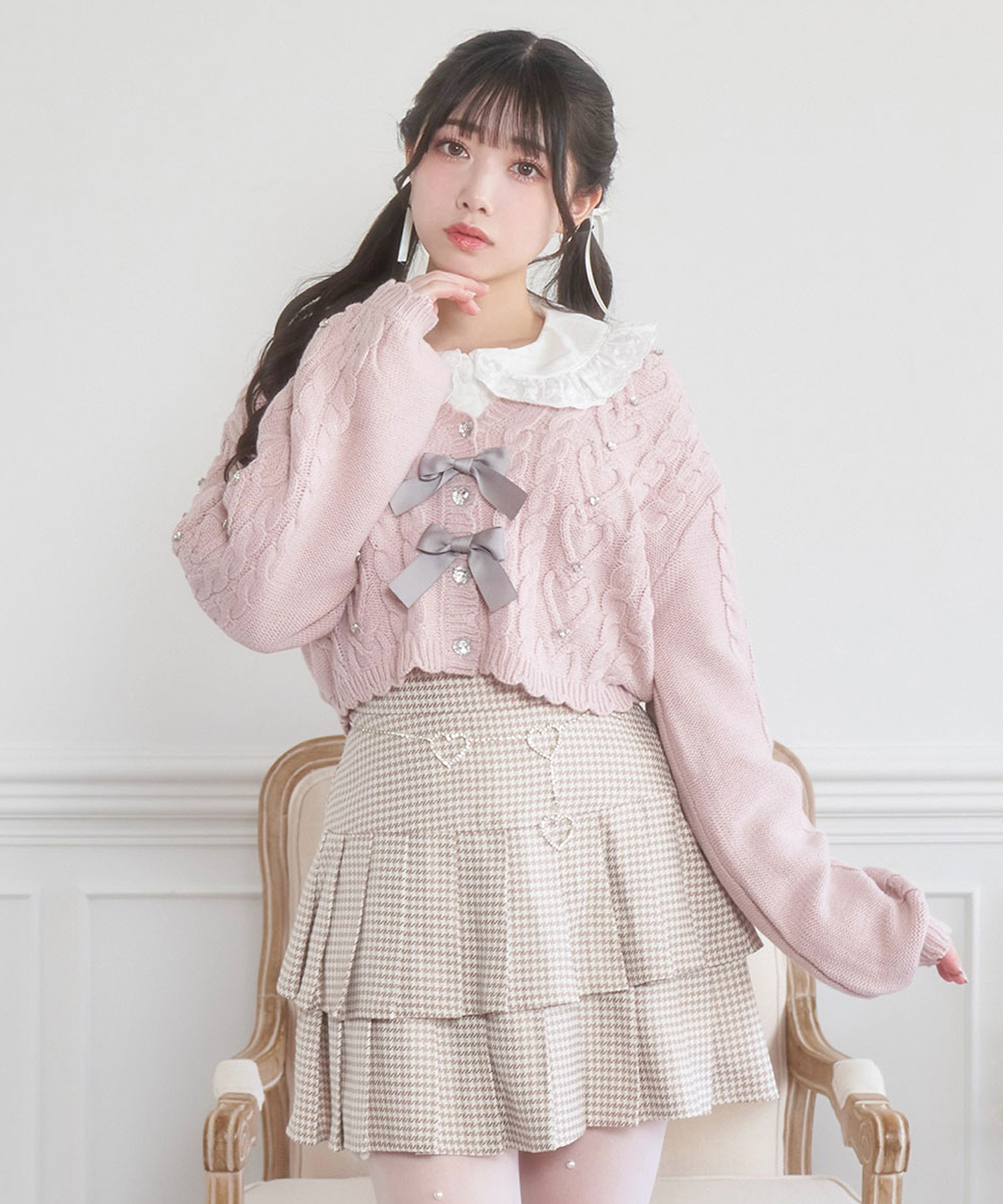 ハートビジューショートカーディガン – BUNNY APARTMENT