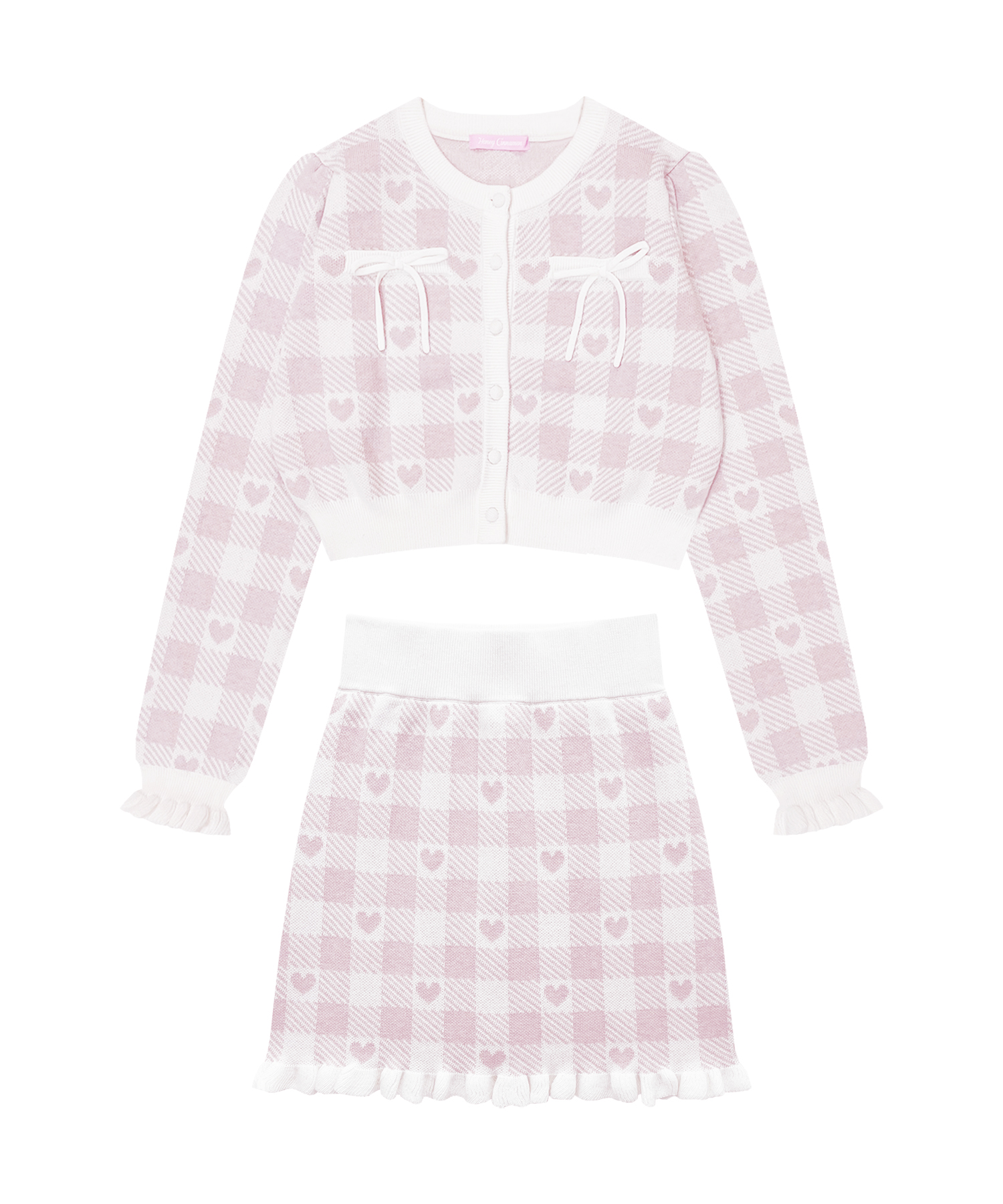 ハートチェックニットセットアップ – BUNNY APARTMENT