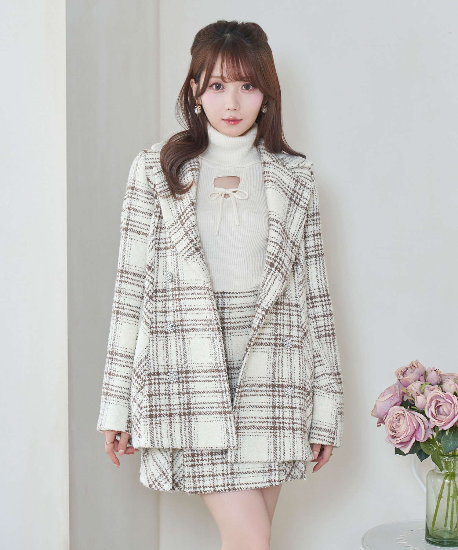 Tweed check jacket – BUNNY APARTMENT