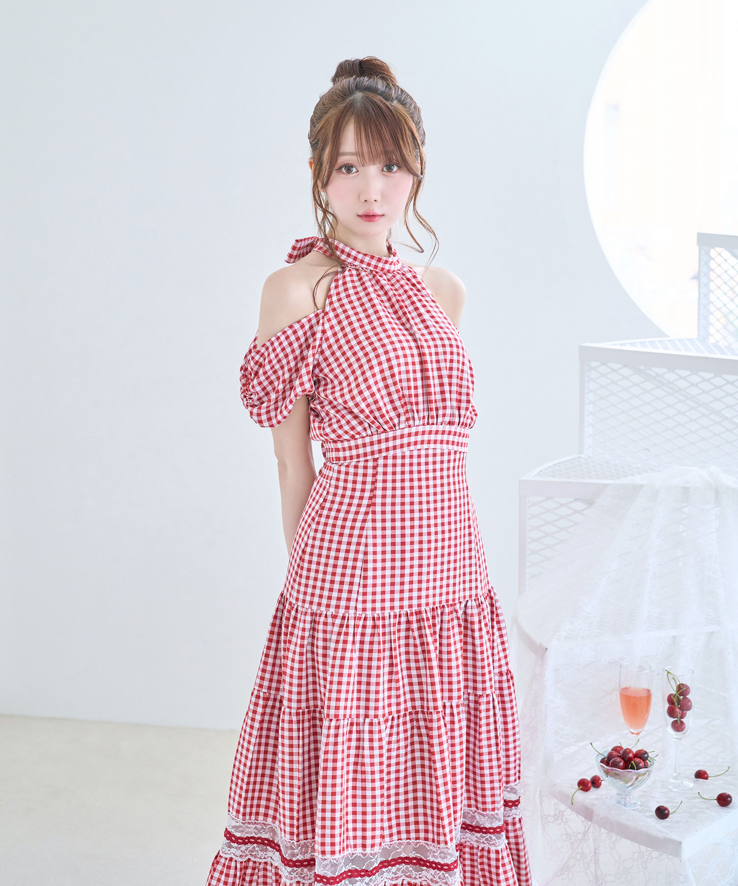 Gingham ame sleeve tops – BUNNY APARTMENT