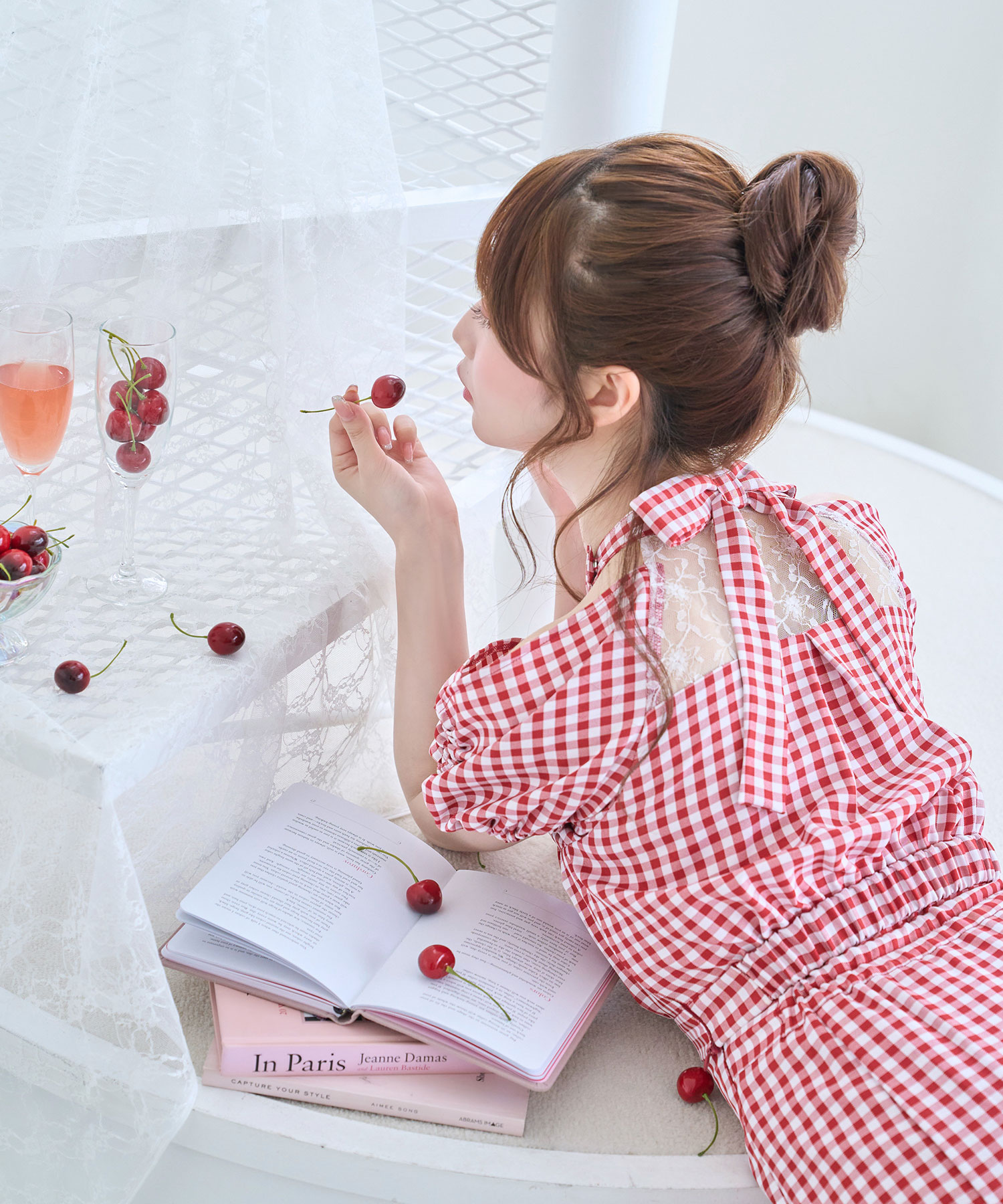 Gingham ame sleeve tops – BUNNY APARTMENT
