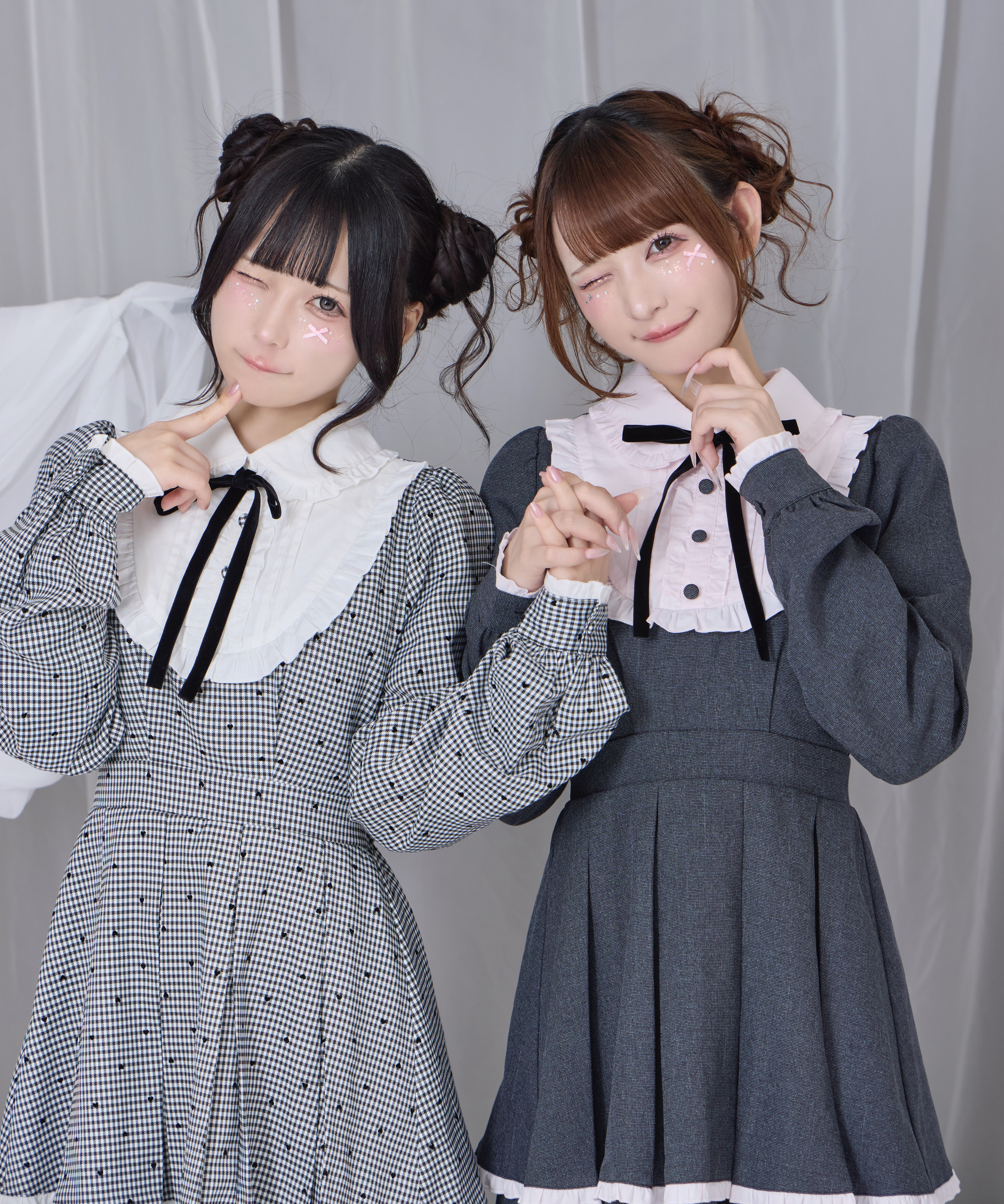 ベロアリボン配色ヨークワンピース – BUNNY APARTMENT