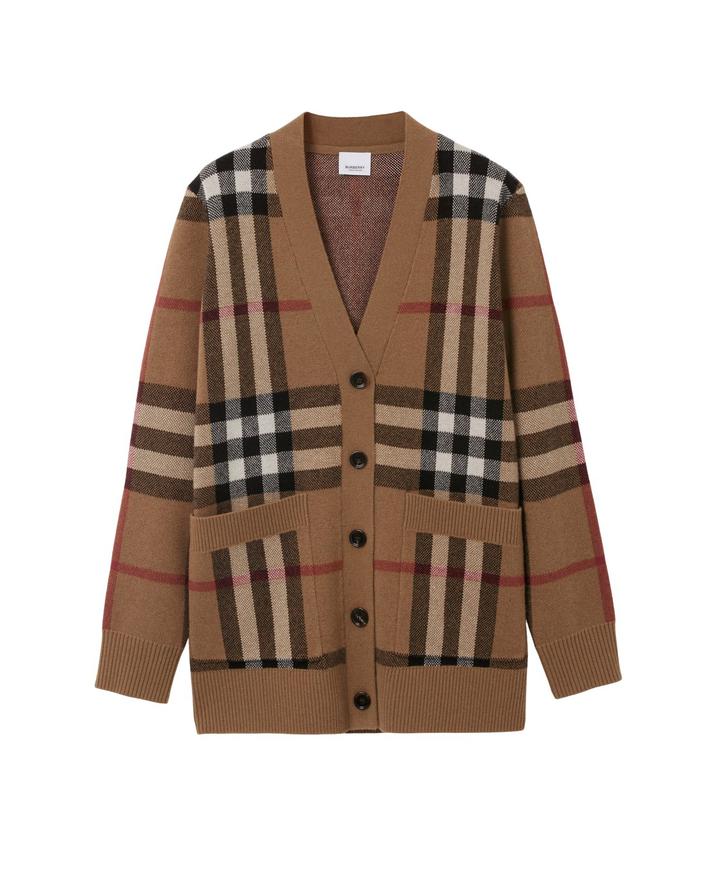 burberry/バーバリー通販 | チェック ウールカシミア カーディガン