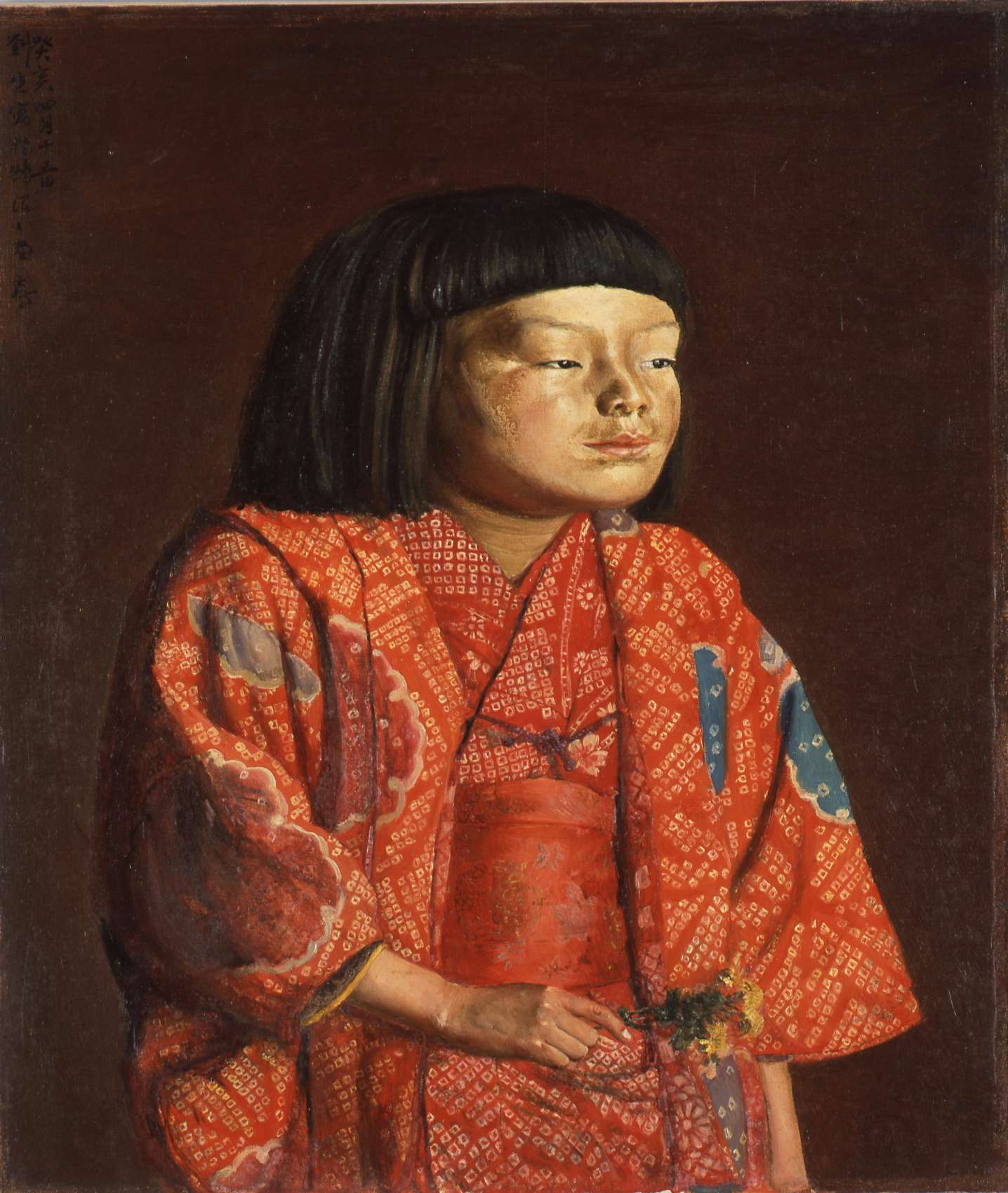 工芸画 岸田劉生 「道に生えたる枯草」 工芸画 岸田劉生 「道に生え