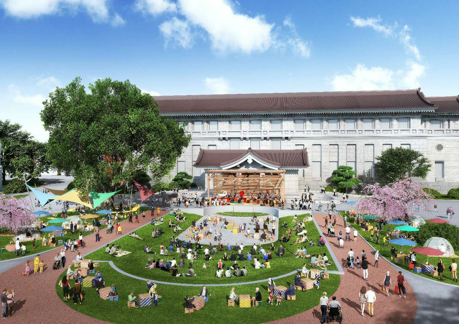 東博の前庭をリニューアルして芝生に。「TOHAKU OPEN PARK PROJECT」が