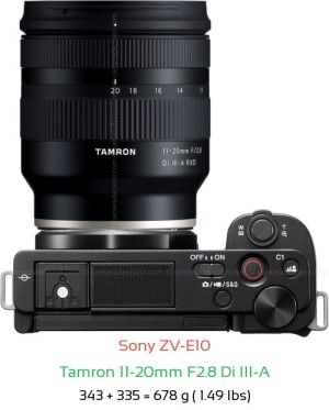 Sony ZV-E10 Camera and Sony E 10-20mm F4 PZ G Lens