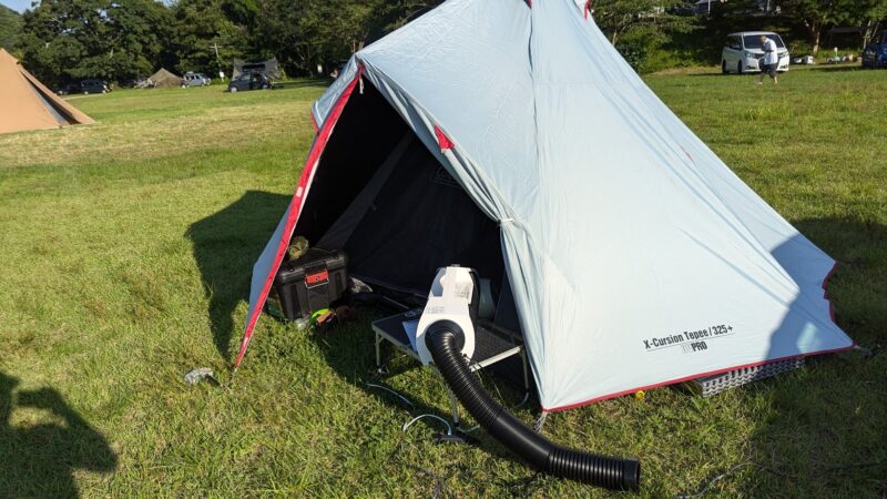 ポータブルミニクーラーは夏キャンプの冷房になるのか実験！ナカトミ