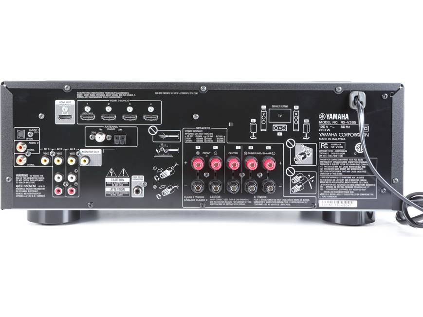 Yamaha RX-V385 5.1-channel home theatre receiver with Bluetooth