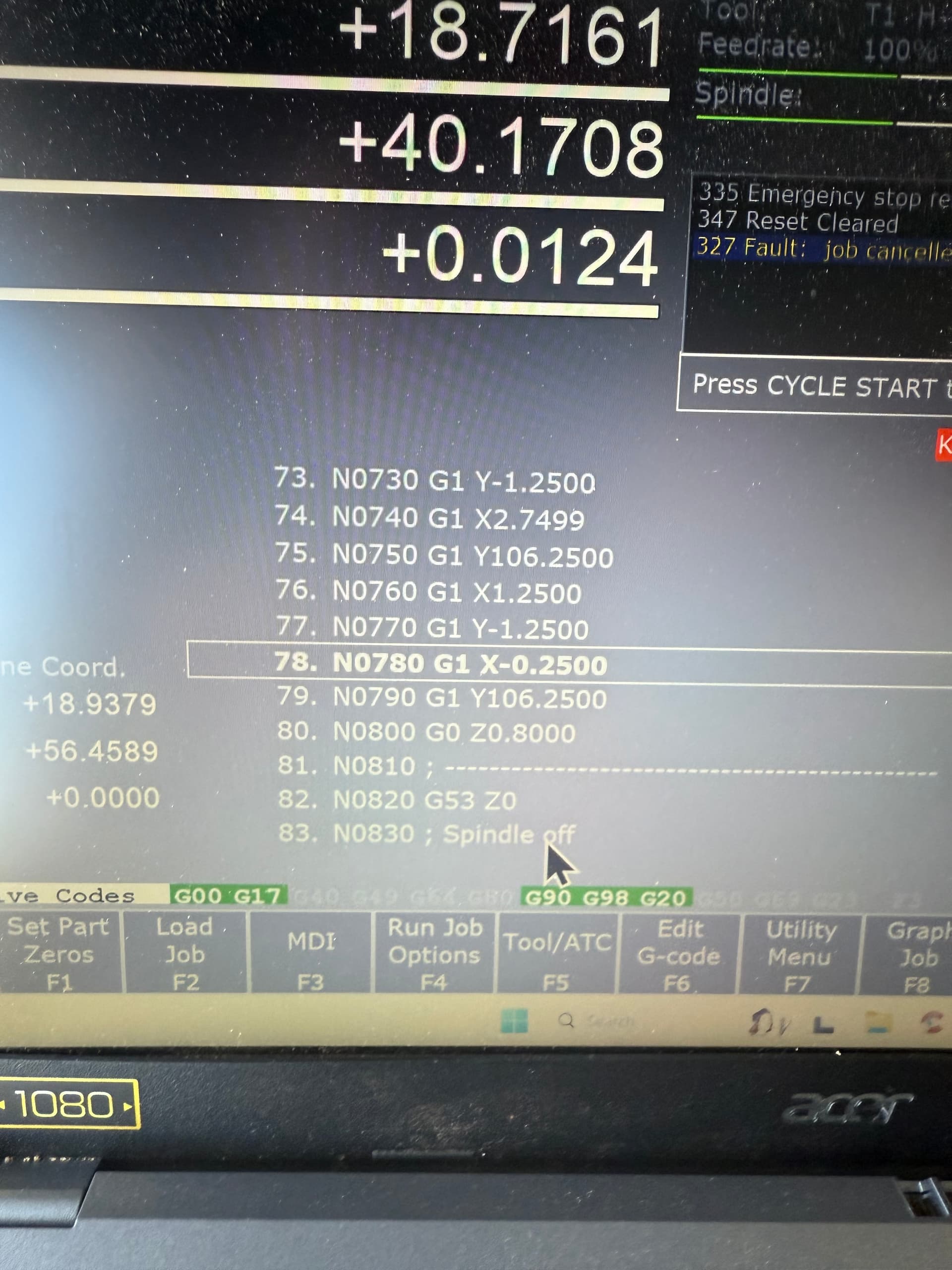 907. Message: x axis travel exceeded - Avid CNC Community