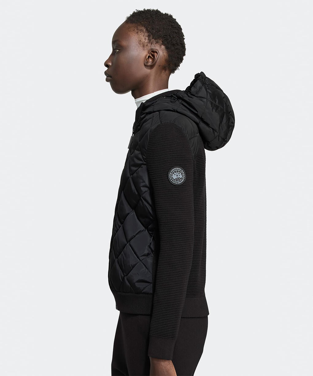 ハイブリッジ キルテッド ニット フーディー ブラックレーベル(6800LB