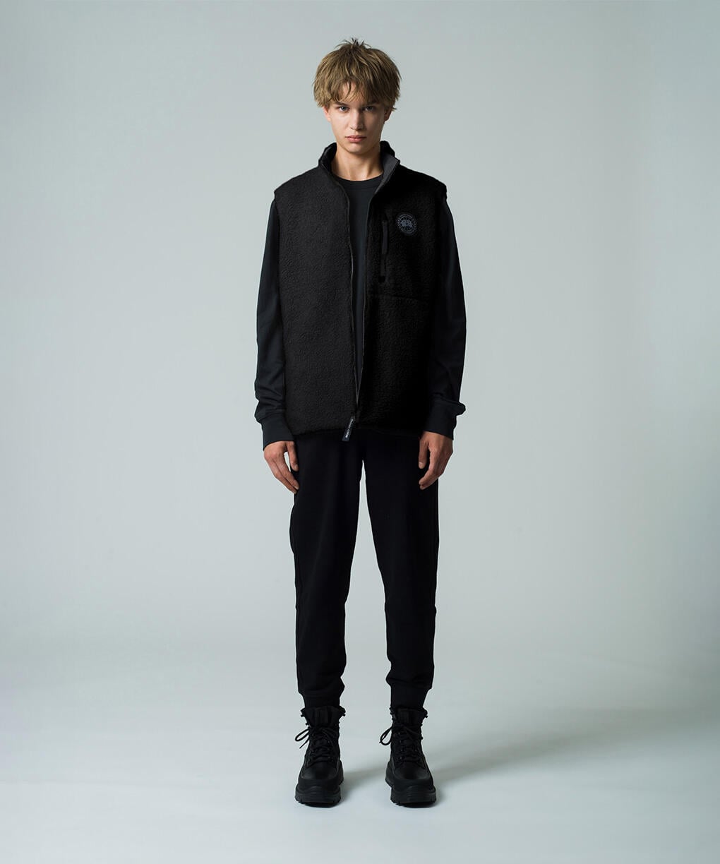 キンロス リバーシブル フリース ベスト ブラックレーベル