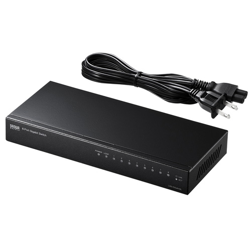 Giga対応 スイッチングハブ 8ポート 金属筐体 電源内蔵 ループ検知機能