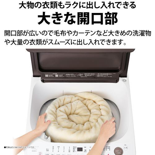 シャープ ES-GV10H インバーター洗濯機 ステンレス穴なし槽 10kg
