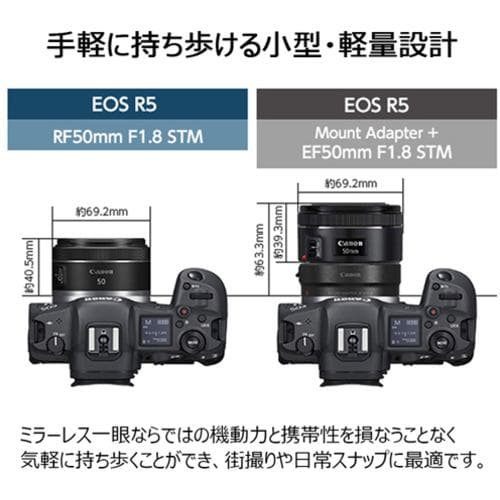 キヤノン RF5018STM RFレンズ RF50mm F1.8 STM | ヤマダウェブコム