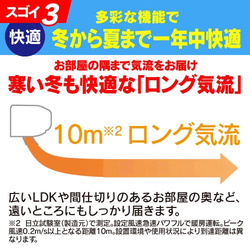 日立 エアコン 12畳 本体高さ24.8cmのスリム 掃除機能 人感センサー
