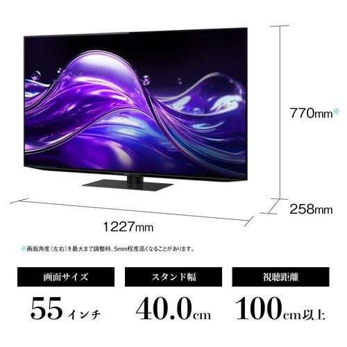 SHARP 4T-C55HQ1 55V型 有機ELテレビ AQUOS OLED | ヤマダウェブコム