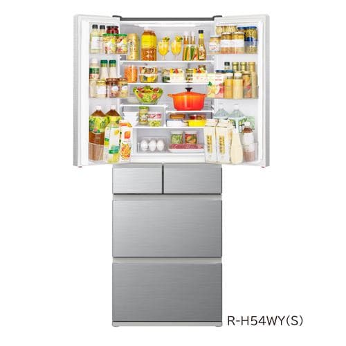 日立 R-H54WYS 6ドア冷蔵庫 (フレンチドア・540L) シルバー | ヤマダ