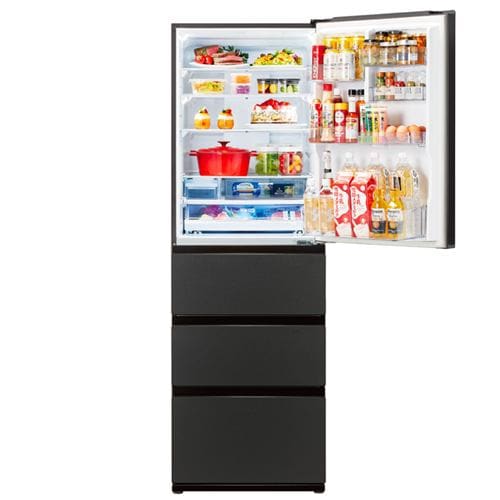 アクア 冷蔵庫 458L 右開き 4ドア 幅60cm フロストガラス LED庫内灯