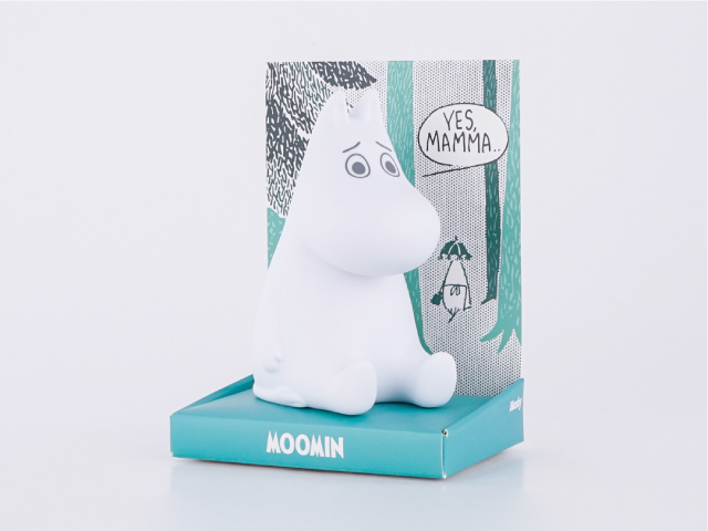 ムーミンとリトルミイがコミックスから出てきたような貯金箱