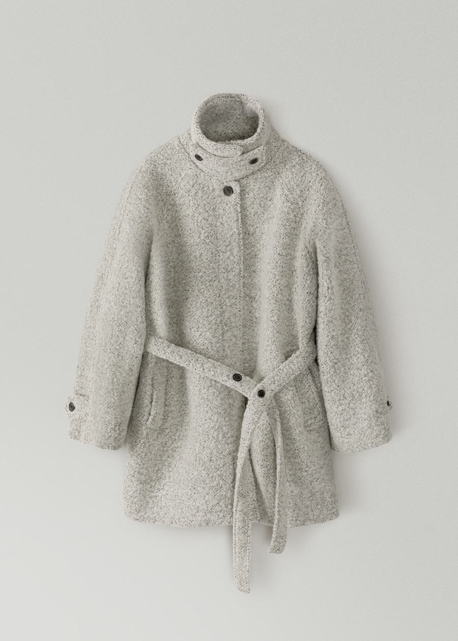 boucle half coat | OHOTORO