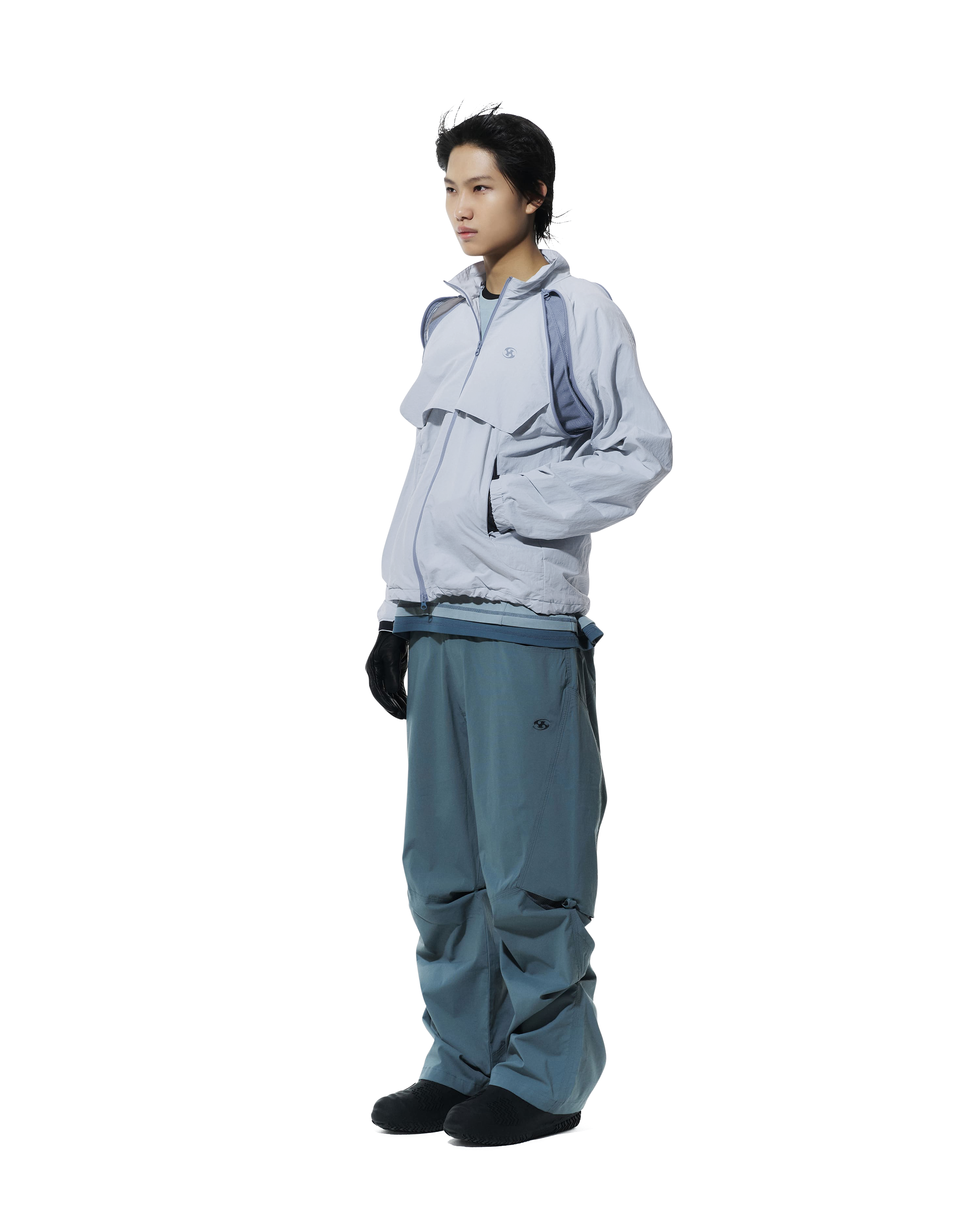 SLASH ZIPPER JACKET [LIGHT GREY] | SAN SAN GEAR